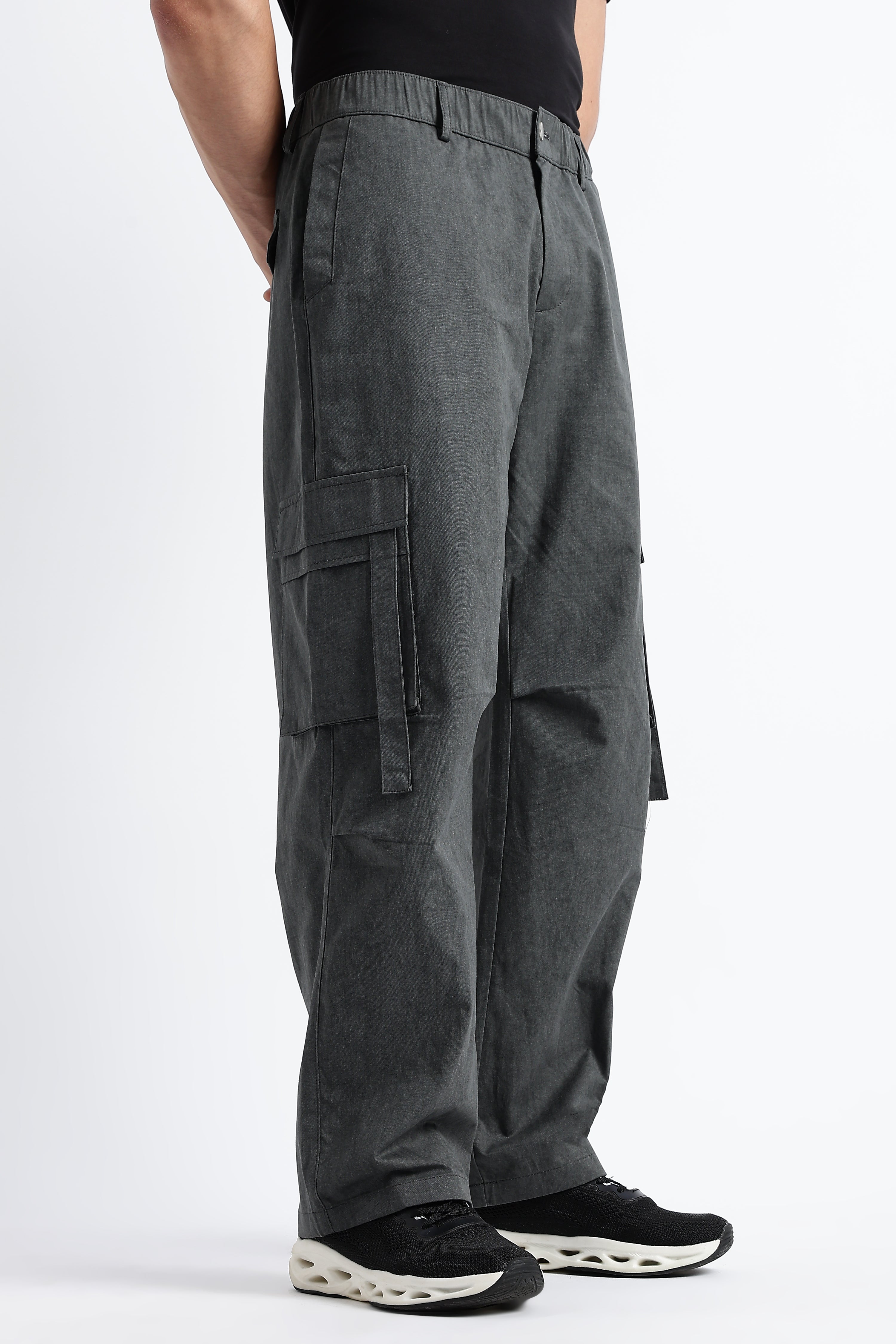 Urban Multi-Pocket Utility Bottoms Lt Grey
