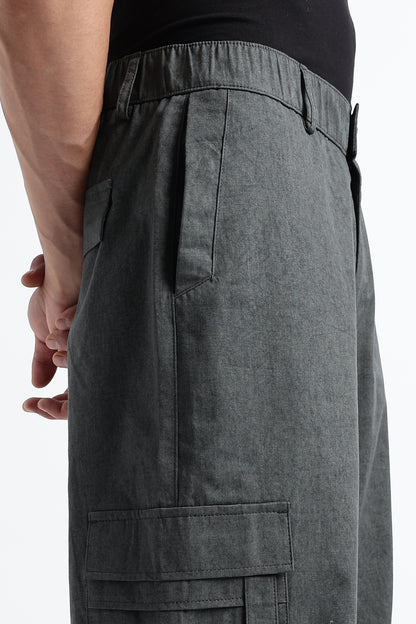 Urban Multi-Pocket Utility Bottoms Lt Grey