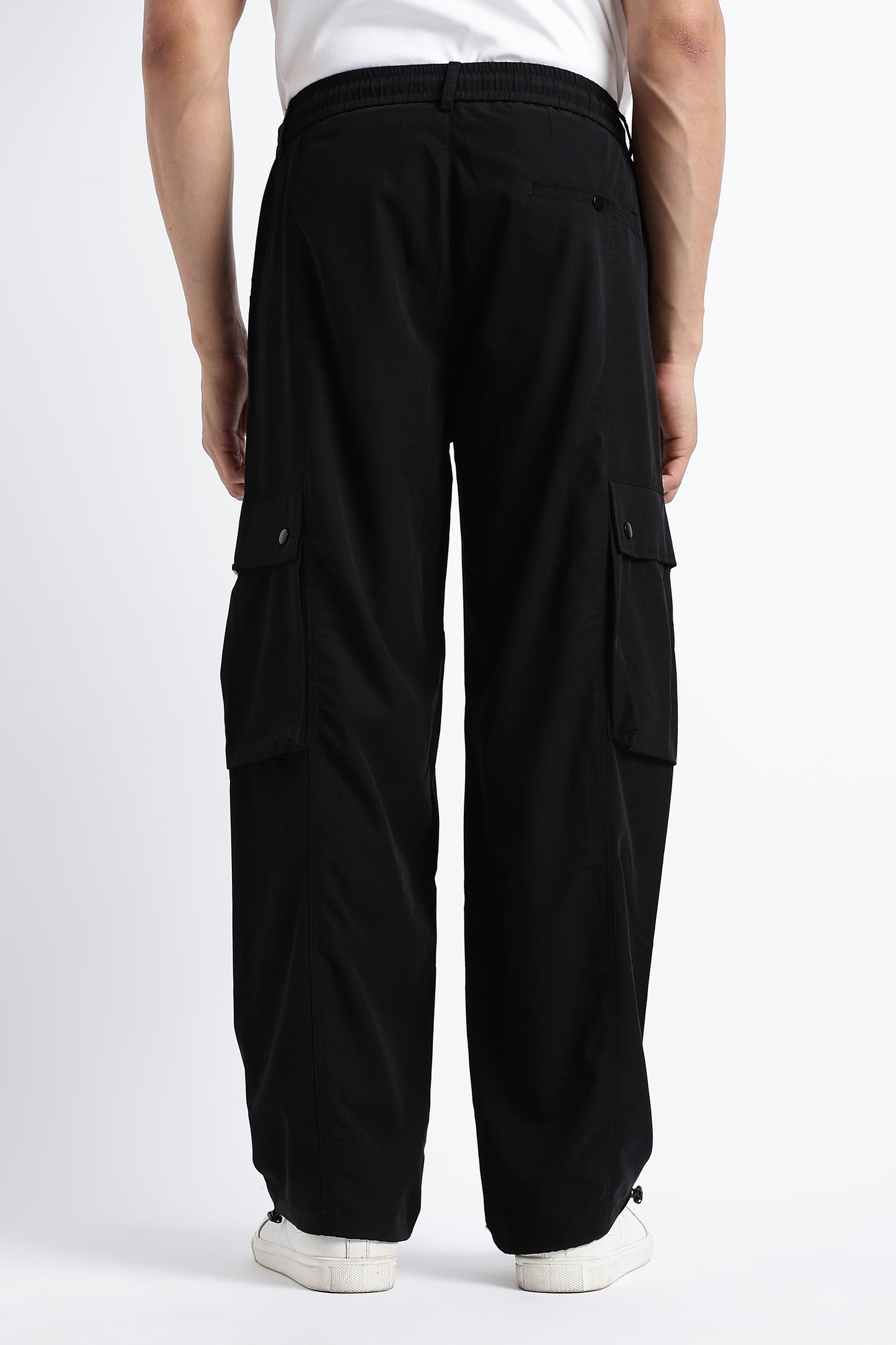 Classic Black Drawcord Cargo Pants