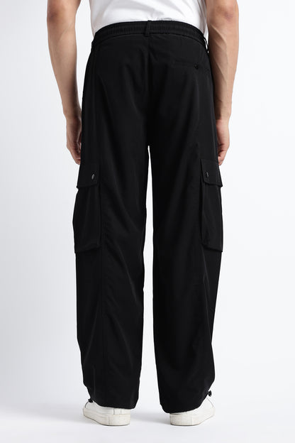 Classic Black Drawcord Cargo Pants