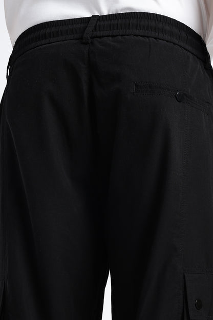 Classic Black Drawcord Cargo Pants
