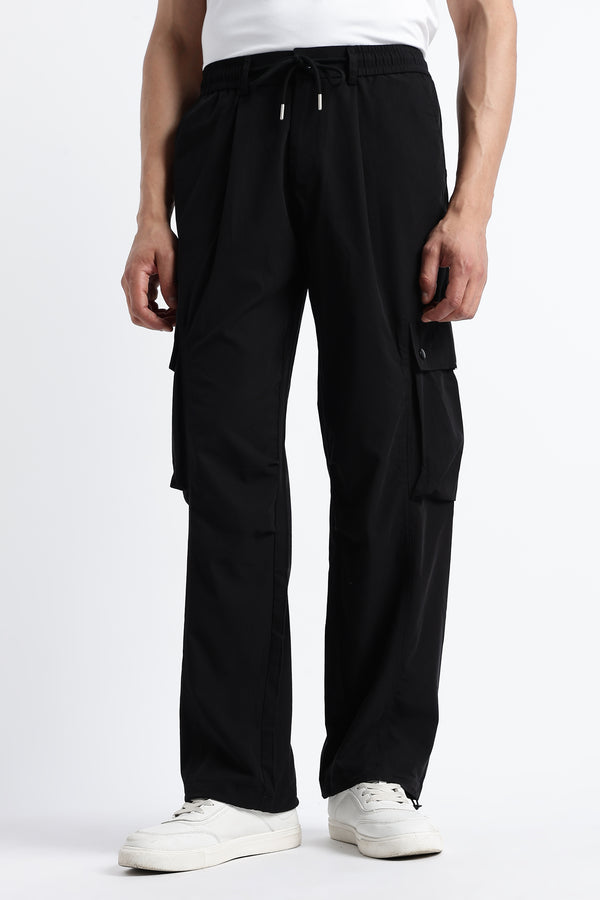 Classic Black Drawcord Cargo Pants