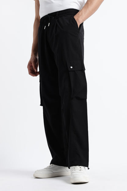 Classic Black Drawcord Cargo Pants