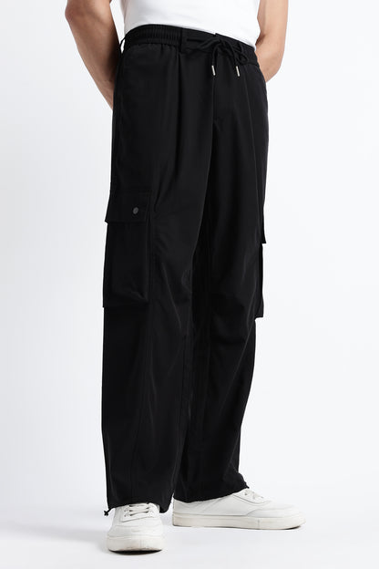 Classic Black Drawcord Cargo Pants