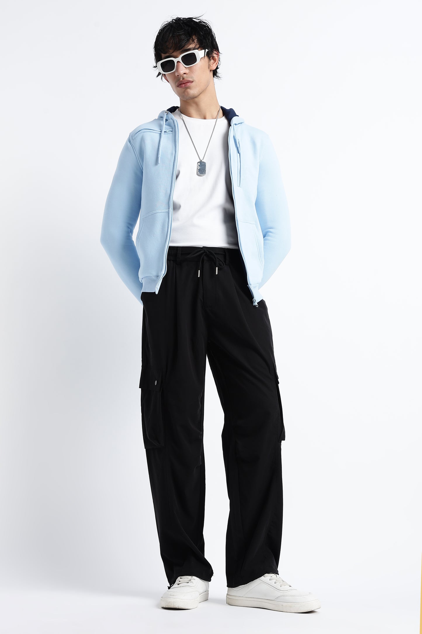 Classic Black Drawcord Cargo Pants