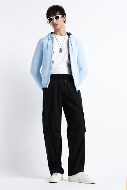 Classic Black Drawcord Cargo Pants