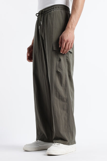 Relaxed Utility Cargo Pants Olive Green