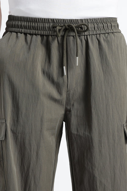 Relaxed Utility Cargo Pants Olive Green