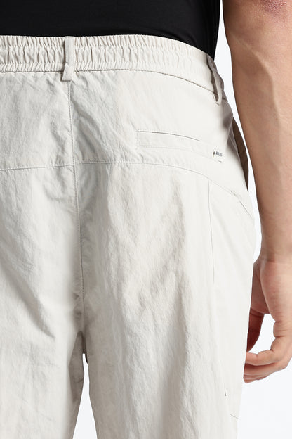 Streetwear Utility Drawcord Bottoms Cream