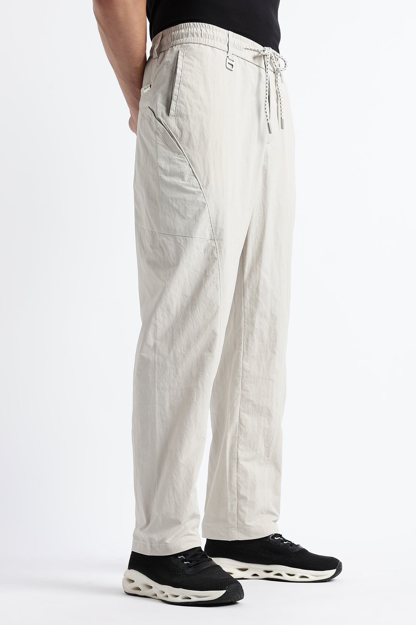 Streetwear Utility Drawcord Bottoms Cream