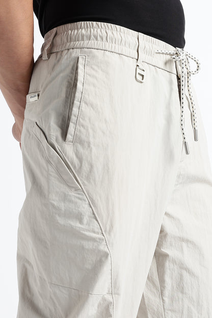 Streetwear Utility Drawcord Bottoms Cream