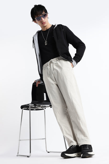 Streetwear Utility Drawcord Bottoms Cream