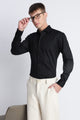 Refined Satin Finish Slim Fit Shirt Black