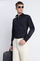 Refined Satin Finish Slim Fit Shirt Dk Navy