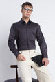 Refined Satin Finish Slim Fit Shirt Dk Grey