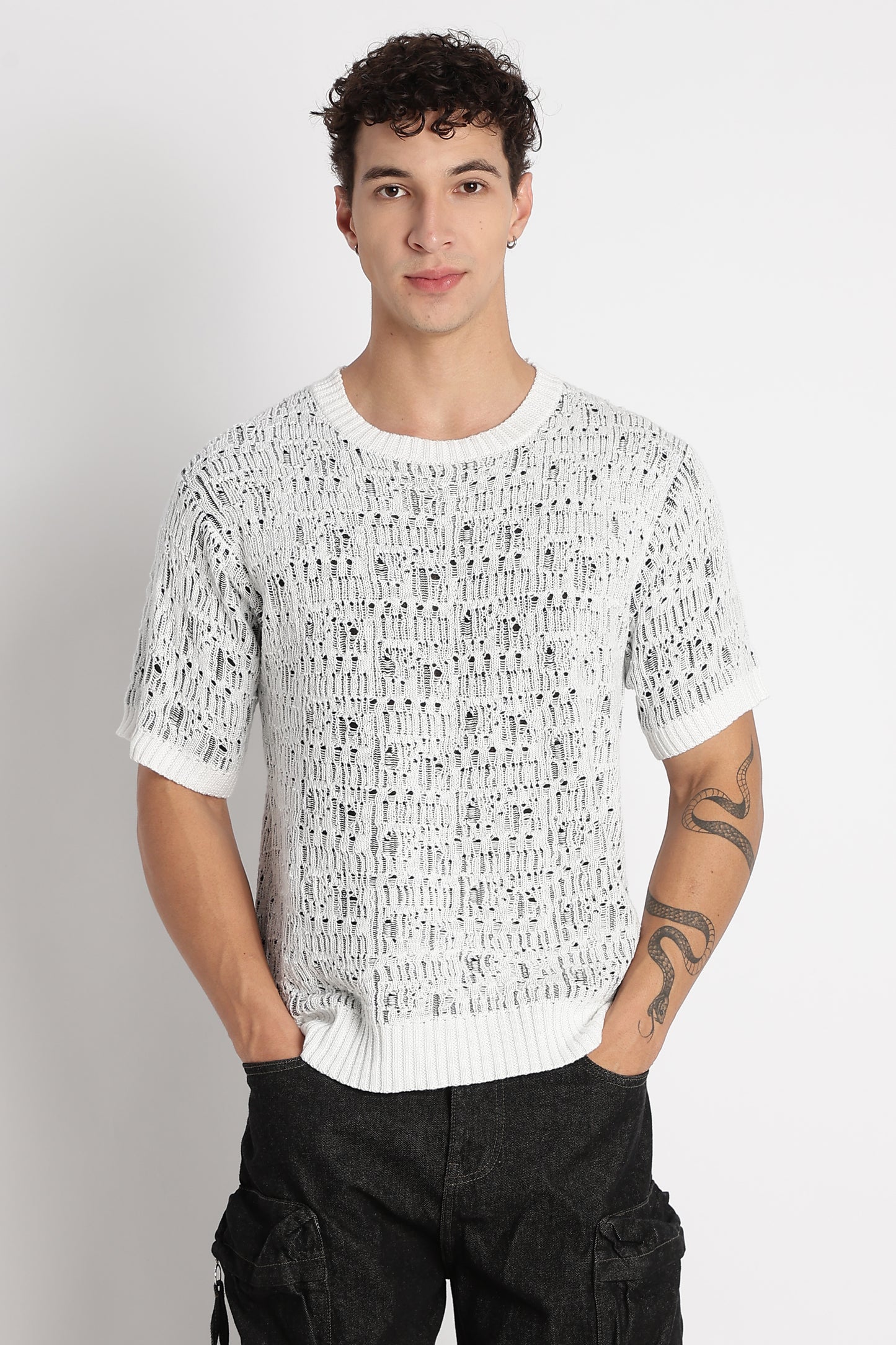 Crew Neck Casual Wear White