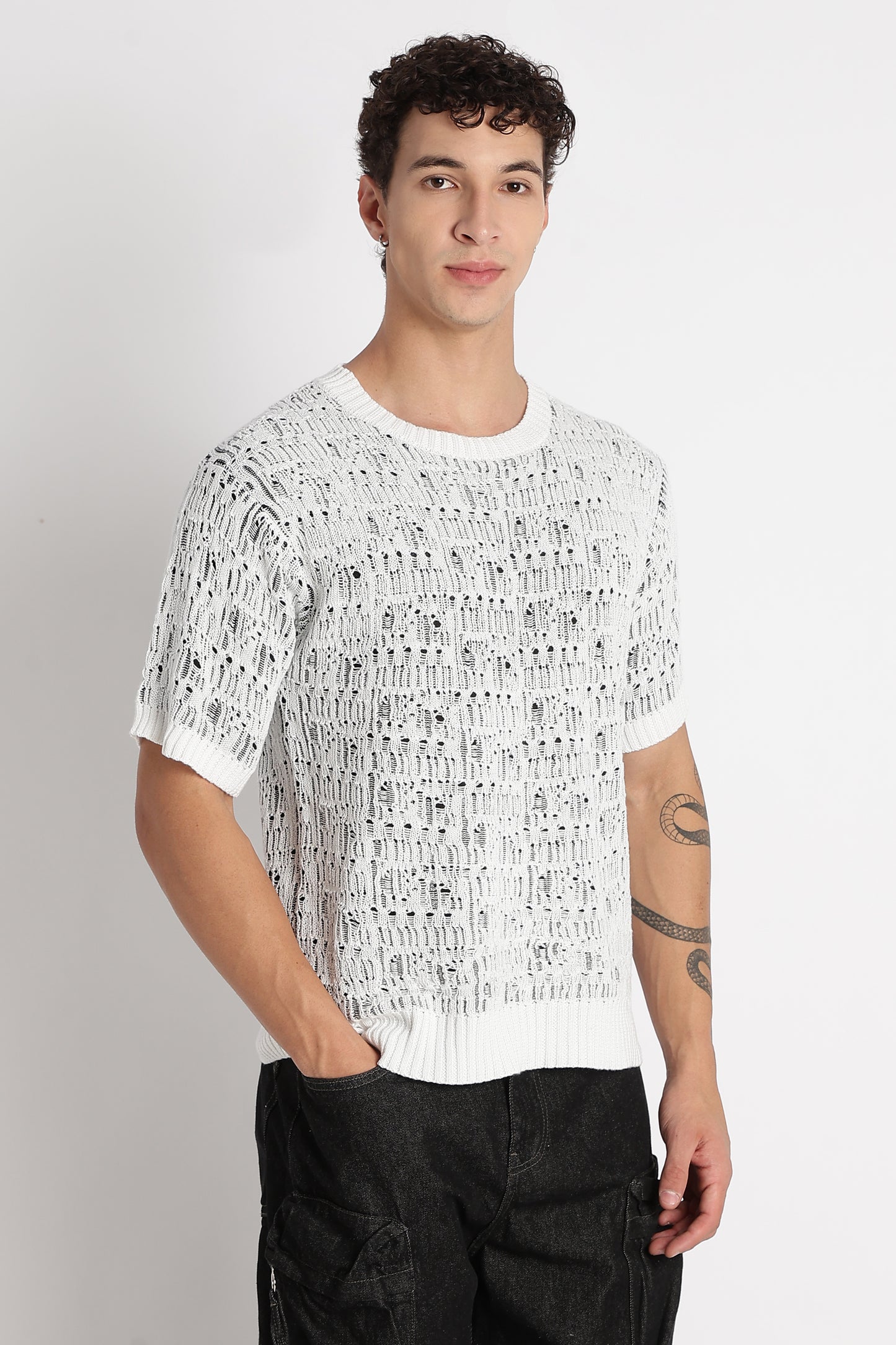 Crew Neck Casual Wear White
