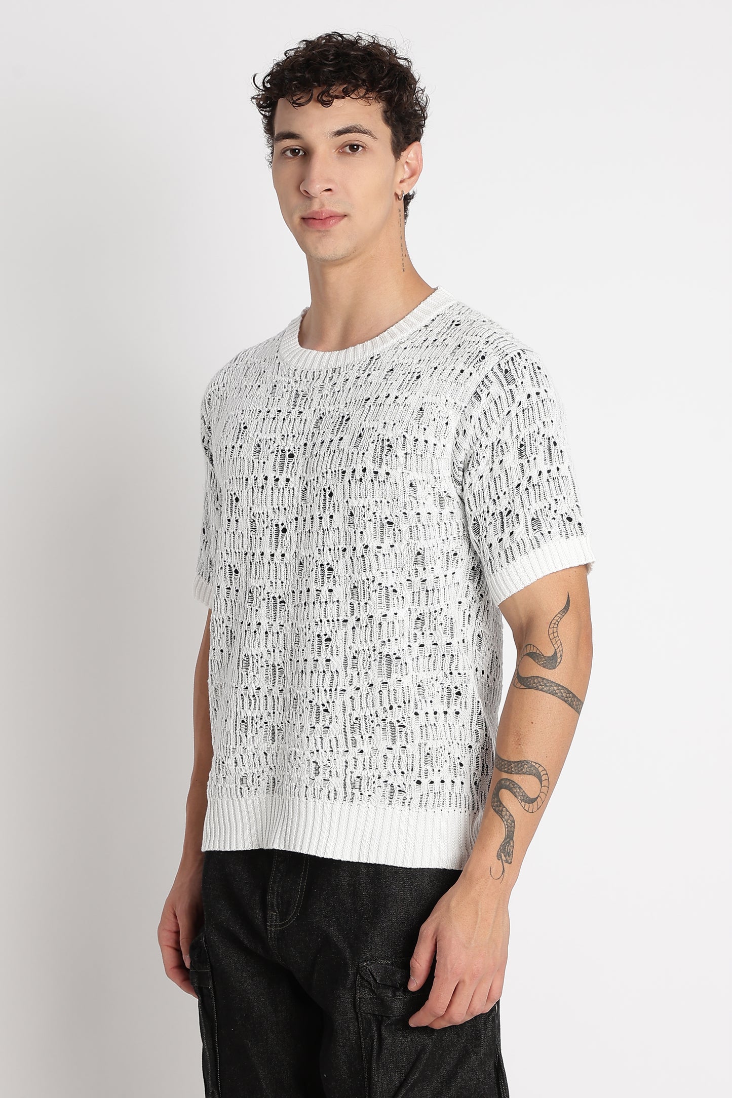 Crew Neck Casual Wear White