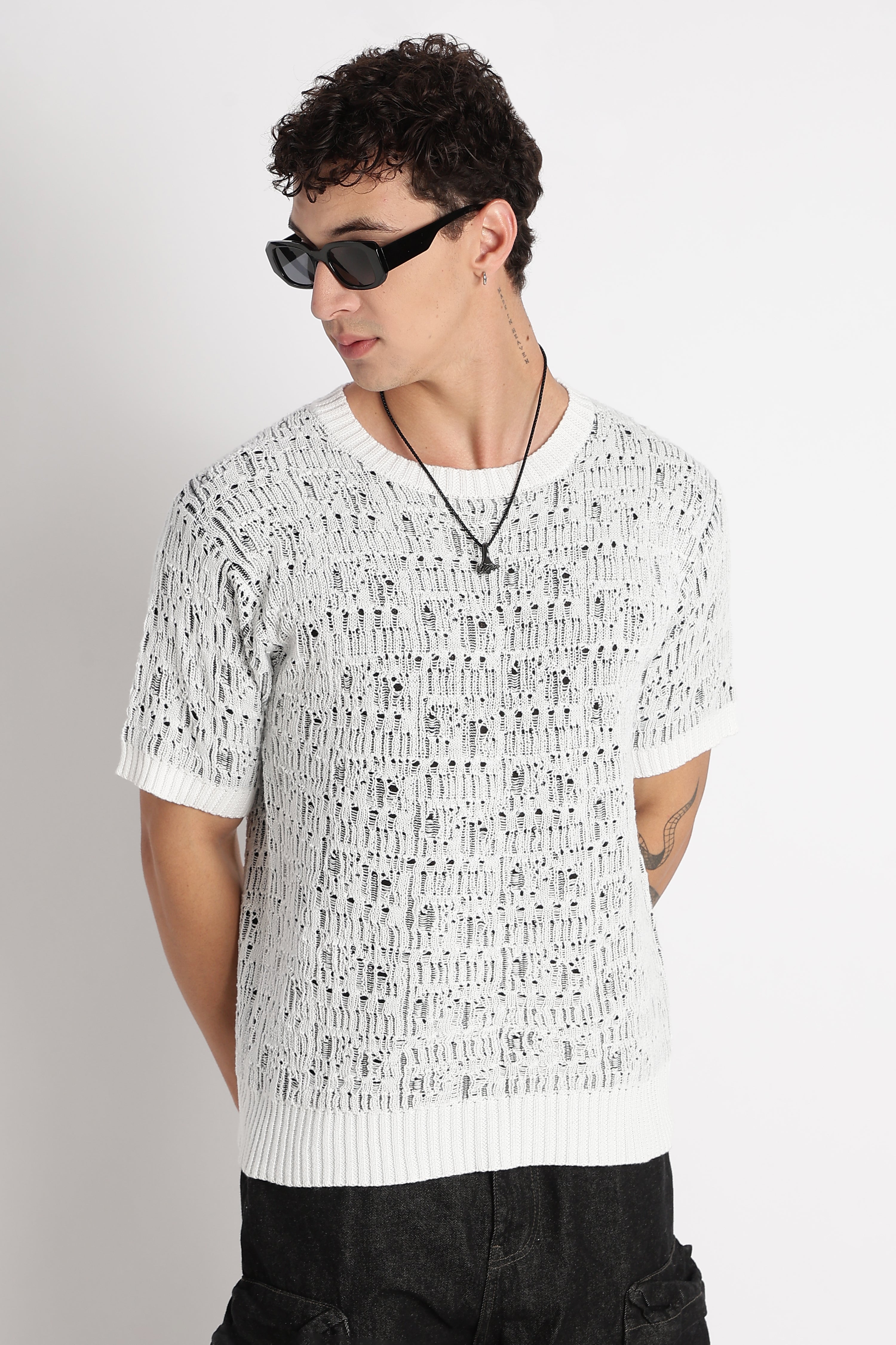 Crew Neck Casual Wear White
