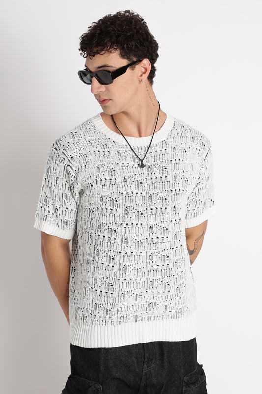 Crew Neck Casual Wear White