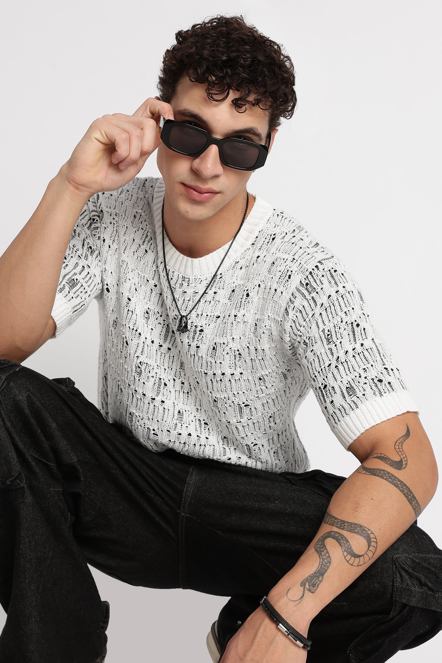 Crew Neck Casual Wear White