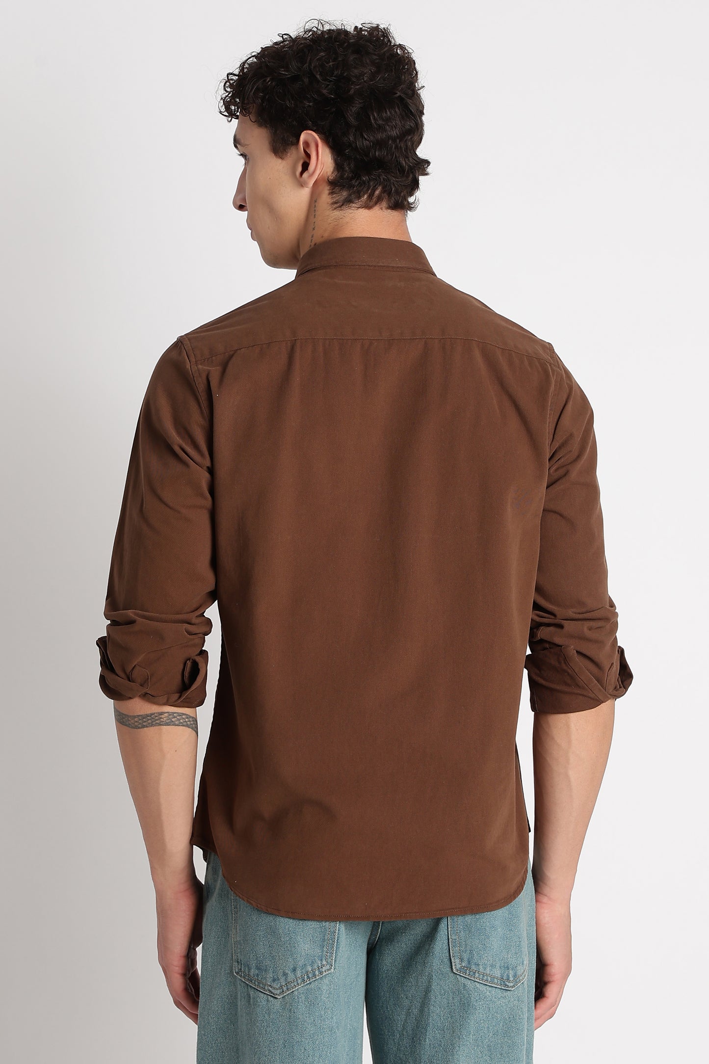 Everyday Essential Solid Shirt Dk Brown