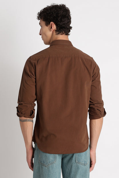 Everyday Essential Solid Shirt Dk Brown