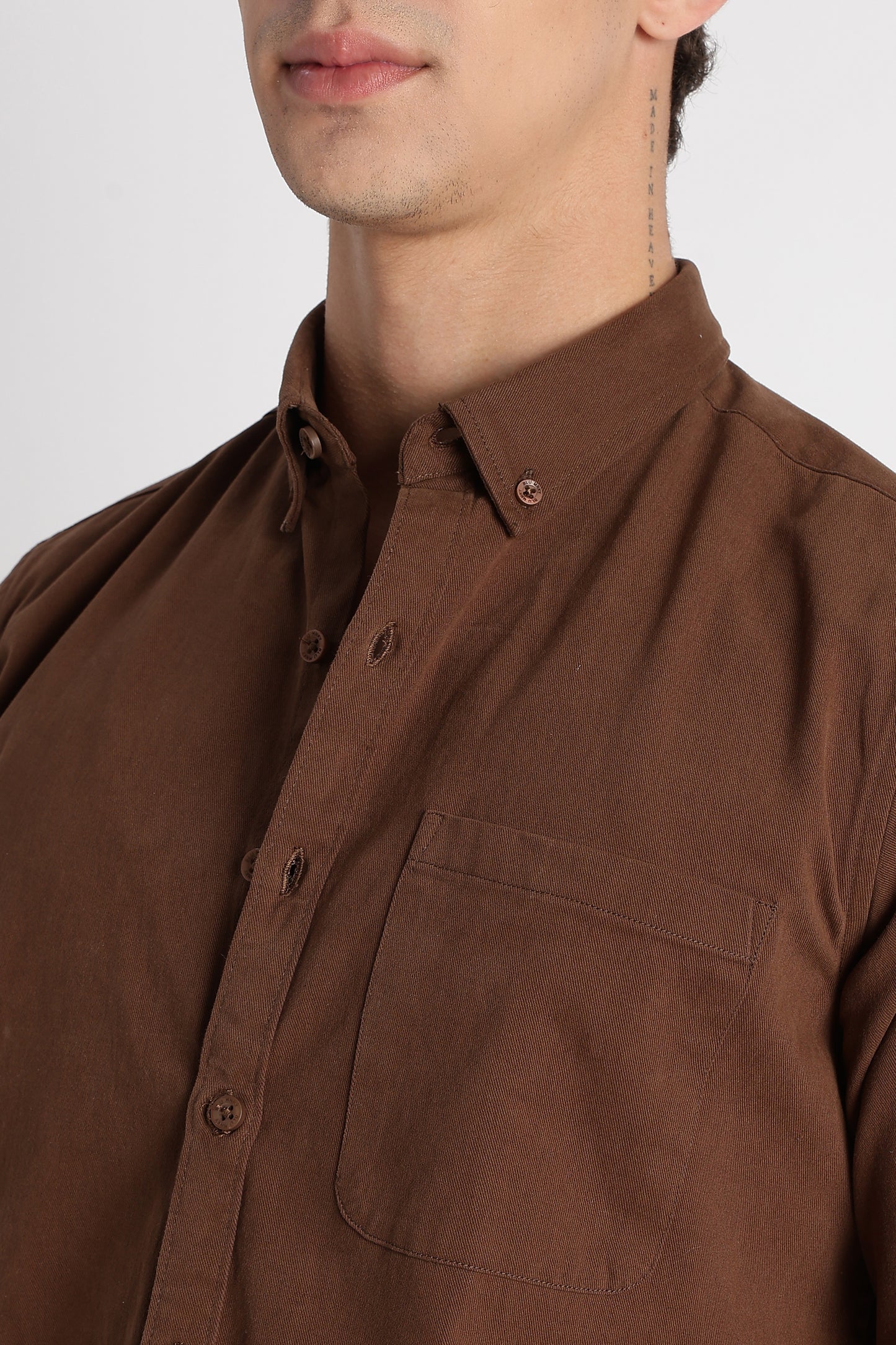 Everyday Essential Solid Shirt Dk Brown