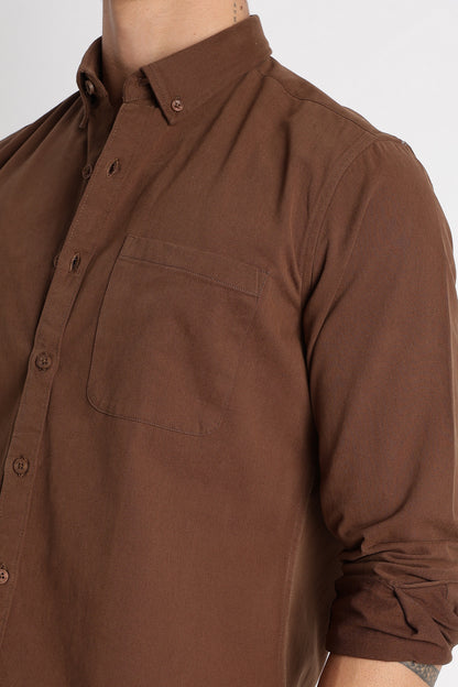Everyday Essential Solid Shirt Dk Brown