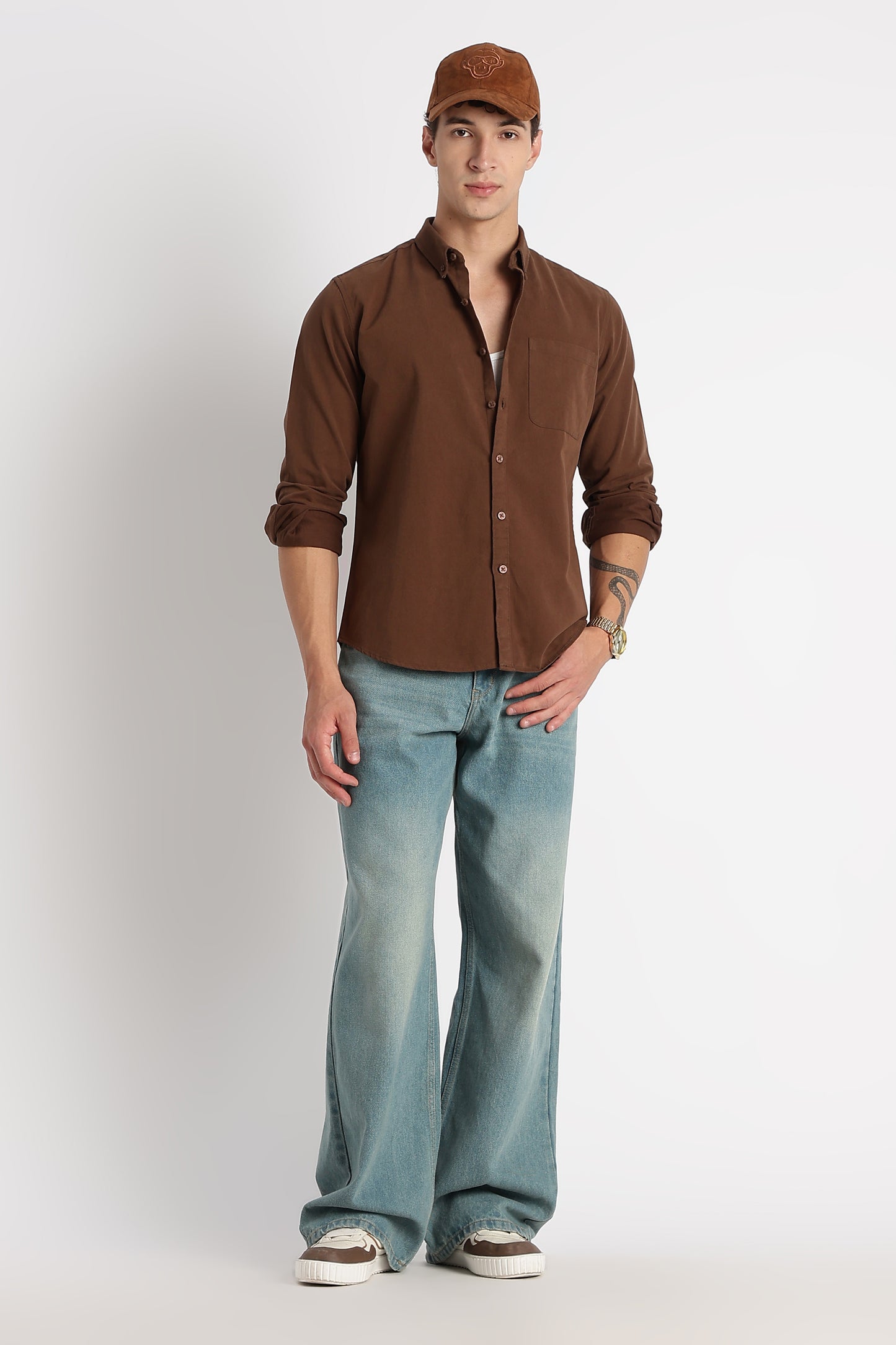 Everyday Essential Solid Shirt Dk Brown