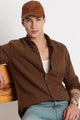 Everyday Essential Solid Shirt Dk Brown