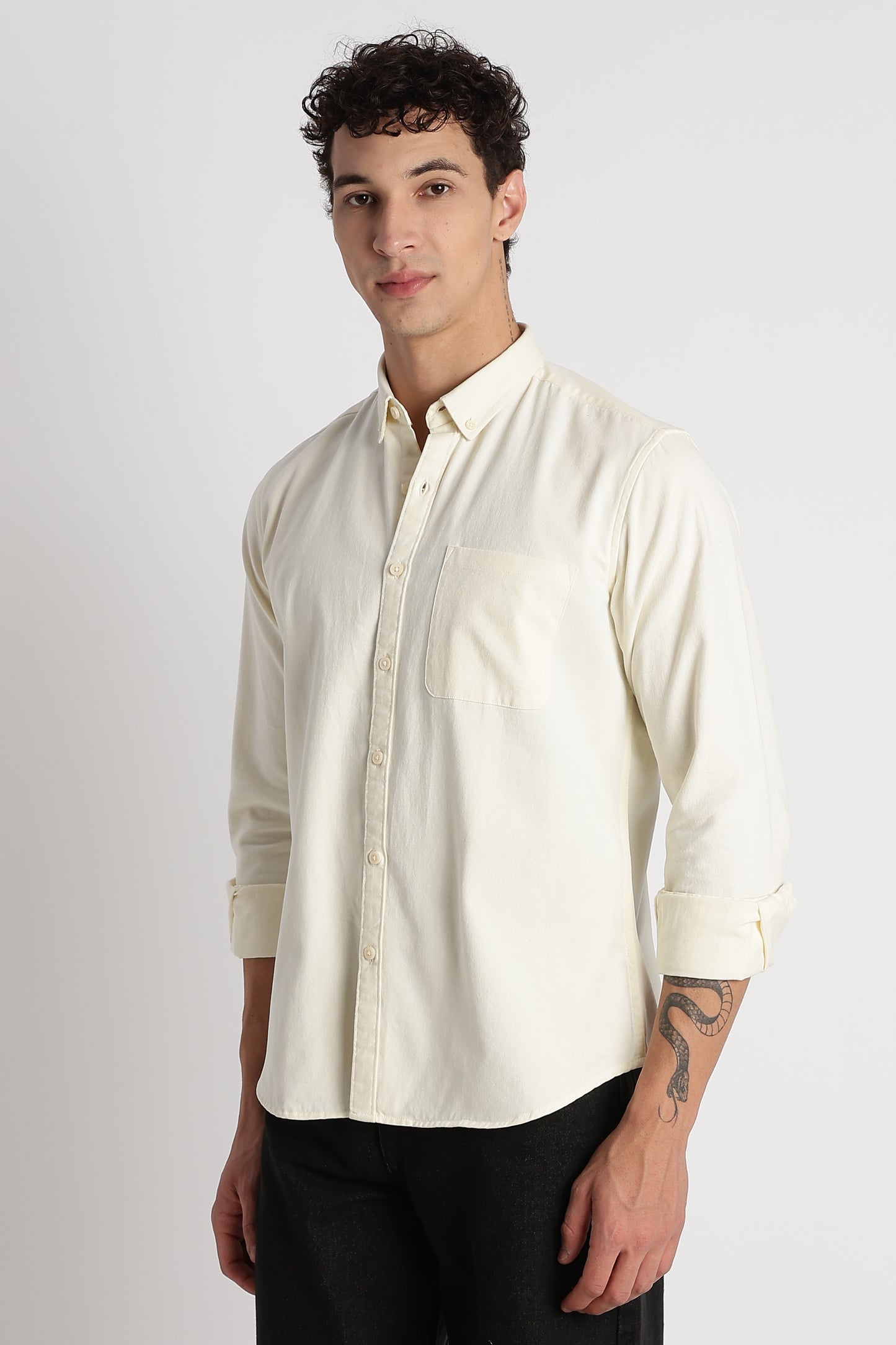 Everyday Essential Solid Shirt Off White