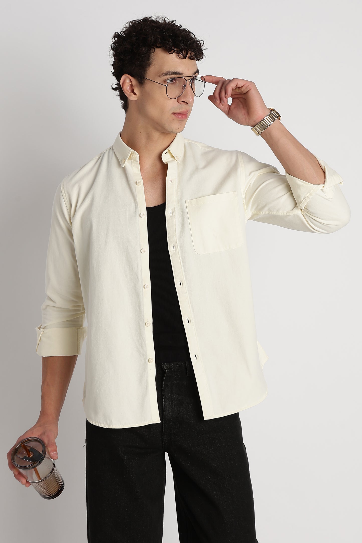 Everyday Essential Solid Shirt Off White