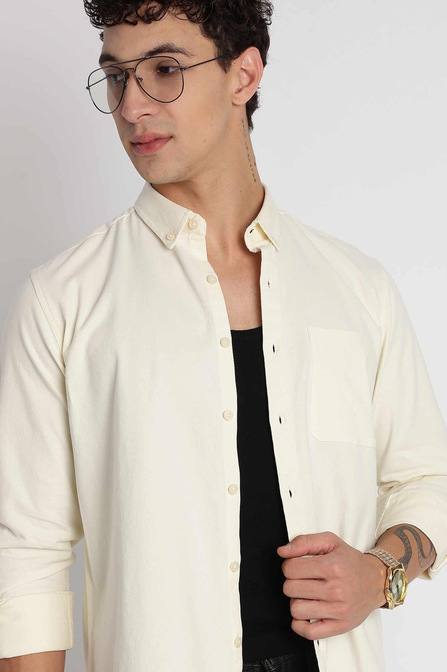 Everyday Essential Solid Shirt Off White
