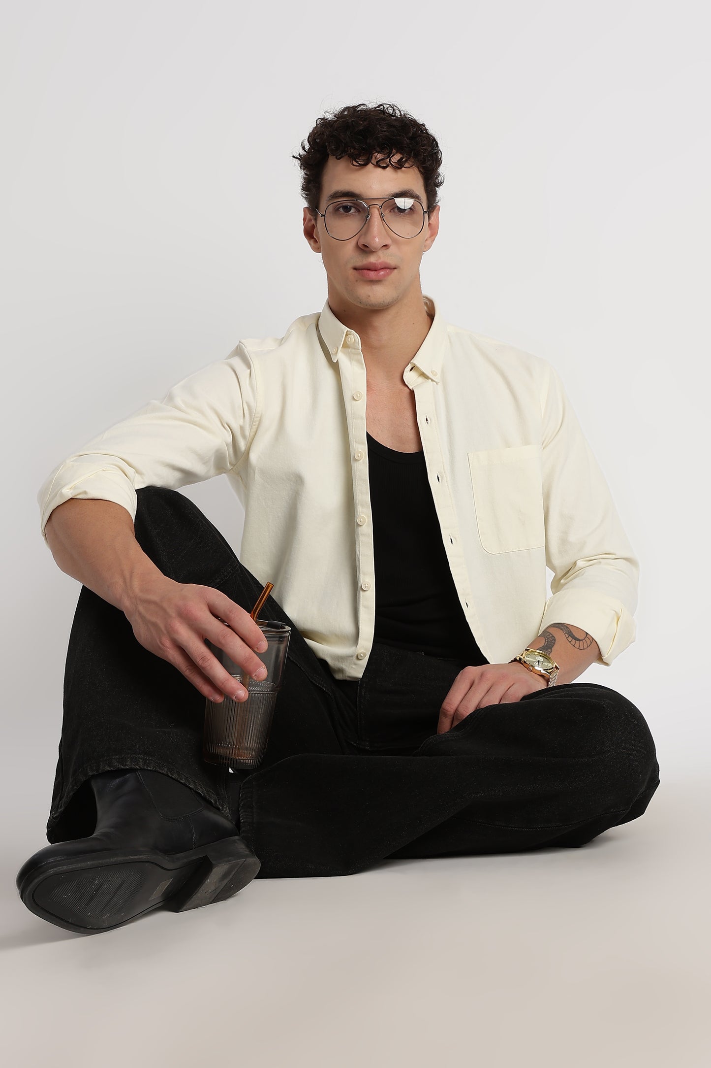 Everyday Essential Solid Shirt Off White