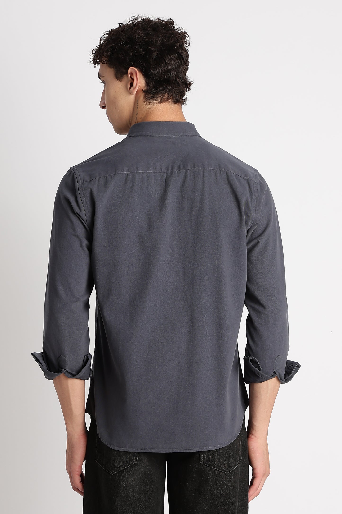 Everyday Essential Solid Shirt Blue Grey