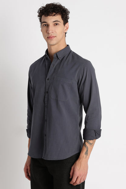 Everyday Essential Solid Shirt Blue Grey
