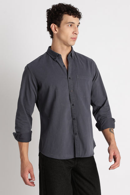 Everyday Essential Solid Shirt Blue Grey