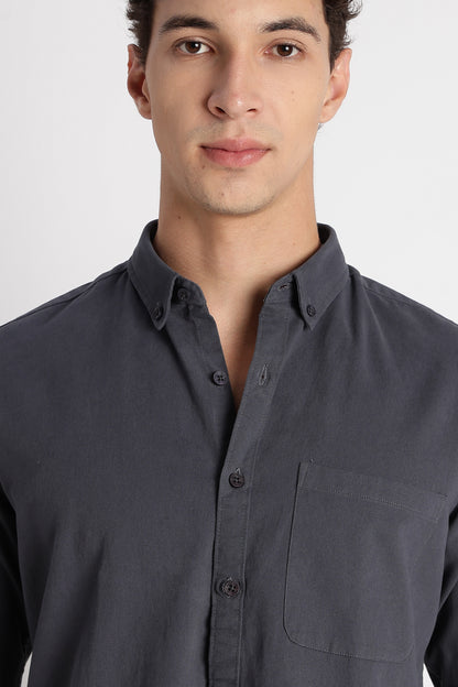 Everyday Essential Solid Shirt Blue Grey