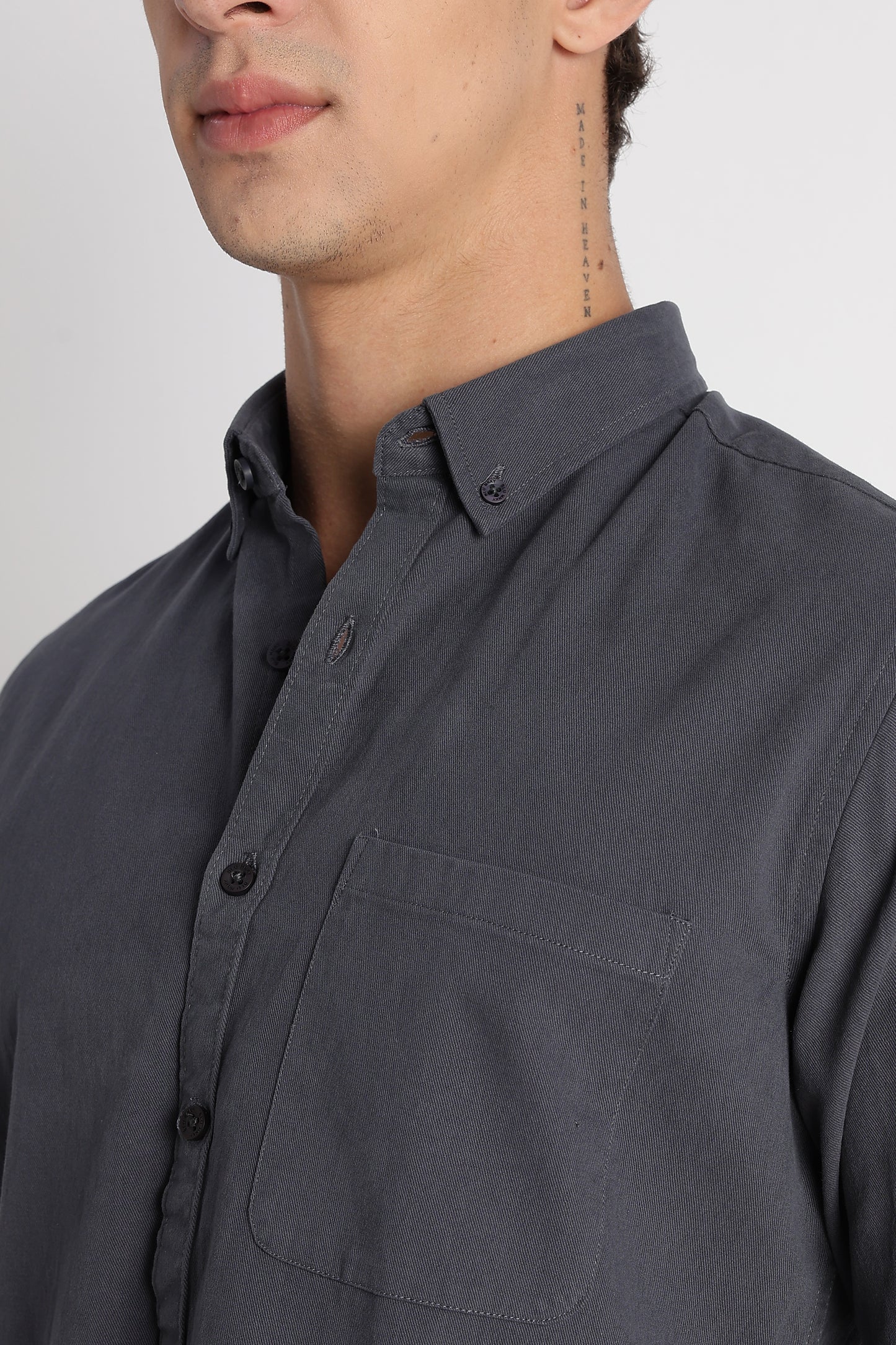 Everyday Essential Solid Shirt Blue Grey