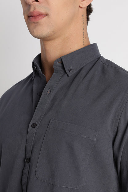 Everyday Essential Solid Shirt Blue Grey