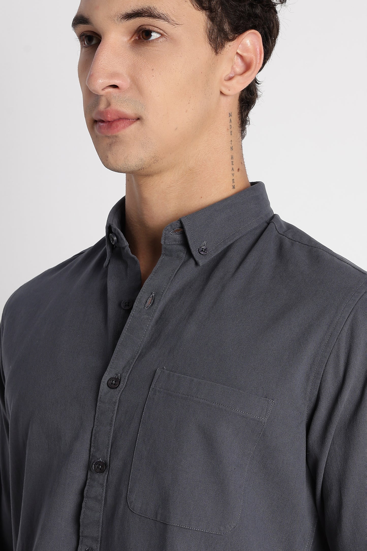 Everyday Essential Solid Shirt Blue Grey