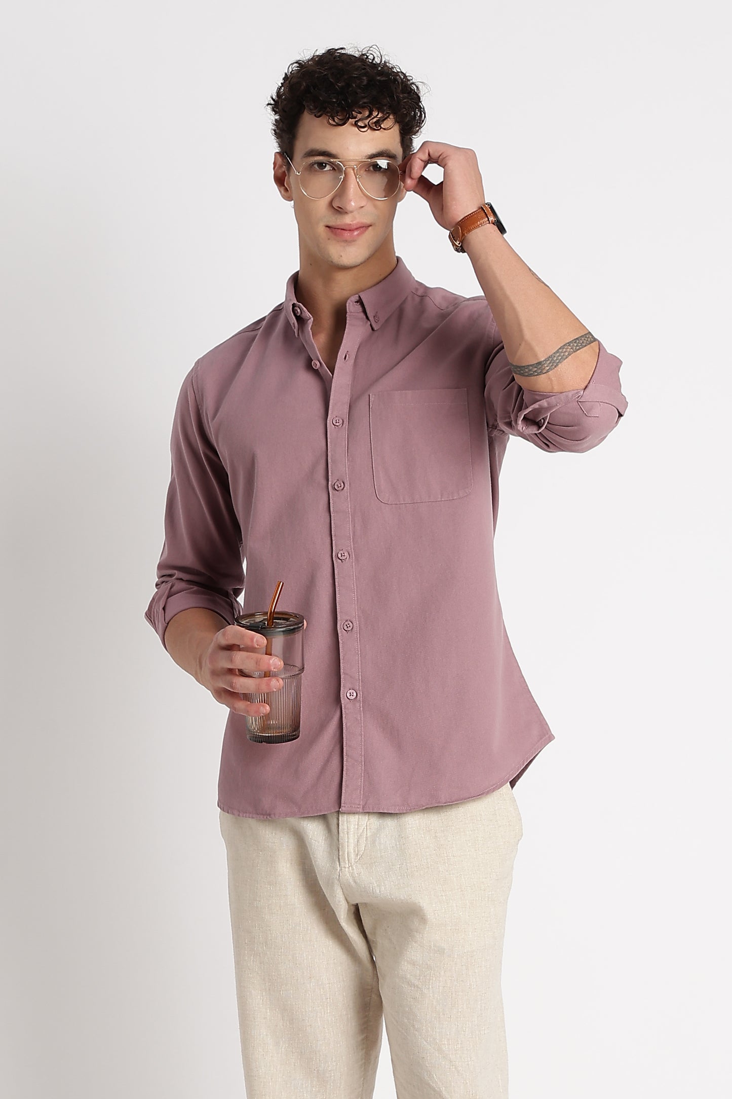 Everyday Essential Solid Shirt Pink