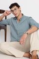 Everyday Essential Solid Shirt Teal Blue