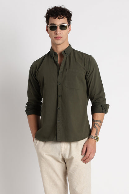 Everyday Essential Solid Shirt Green