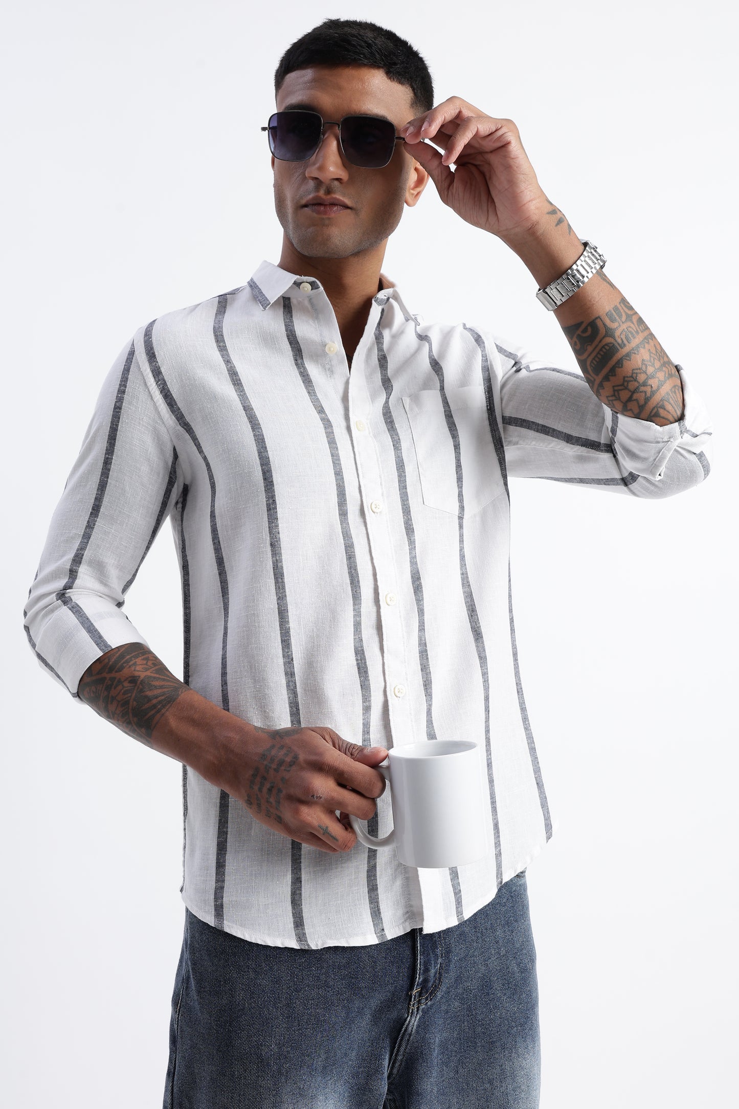 Classic Stripe Shirt White