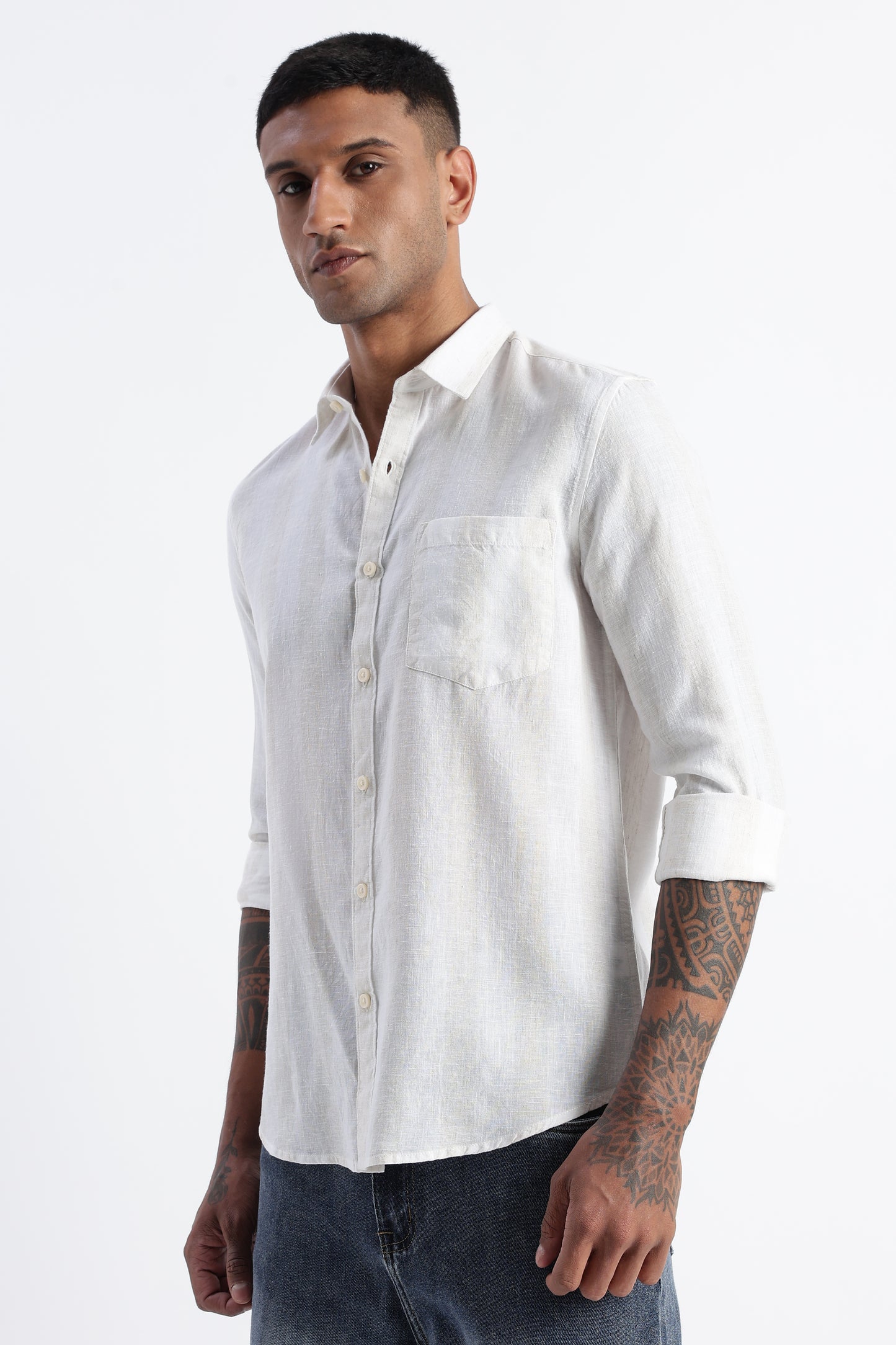 Classic Stripe Shirt Off White