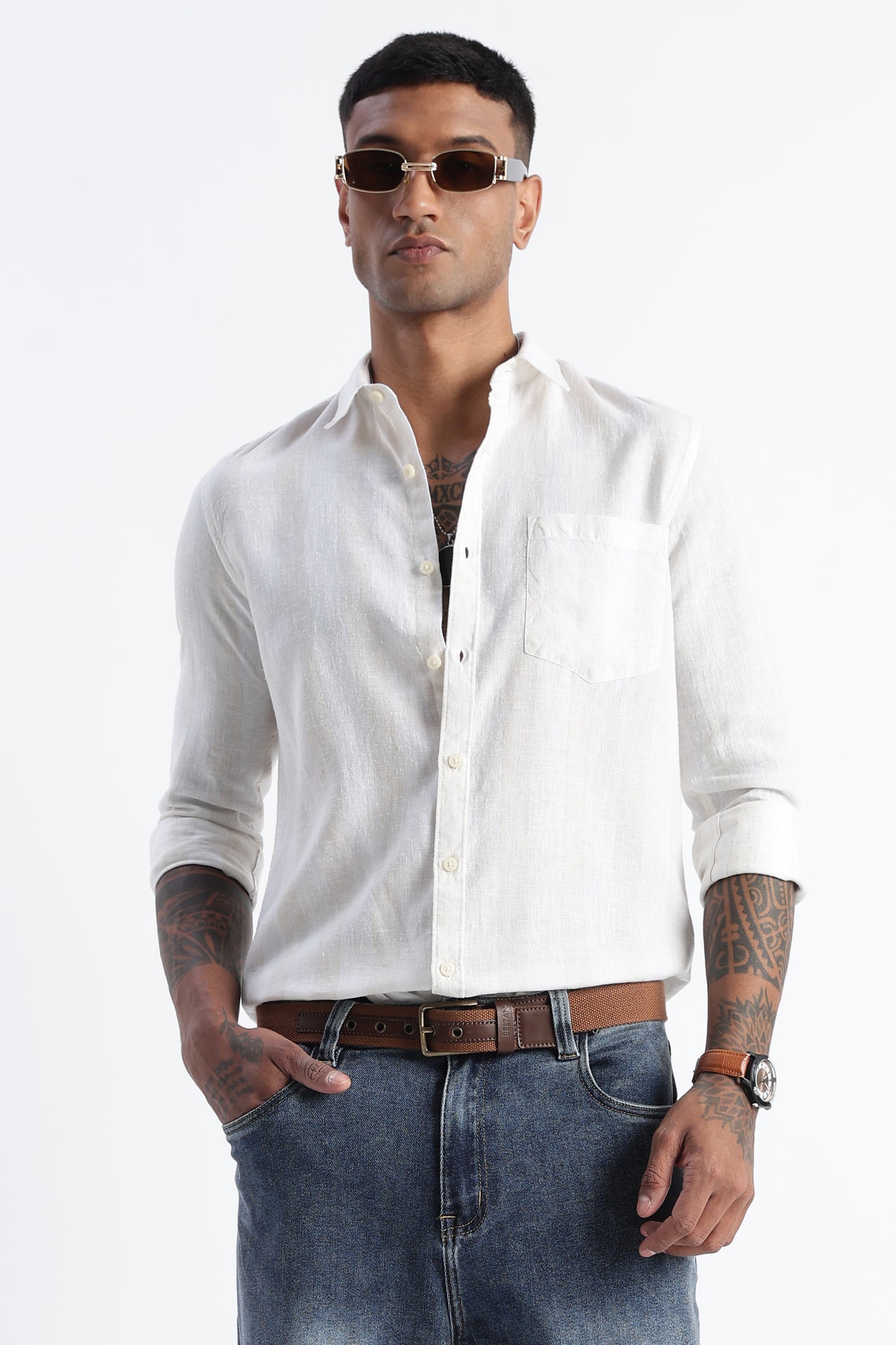 Classic Stripe Shirt Off White