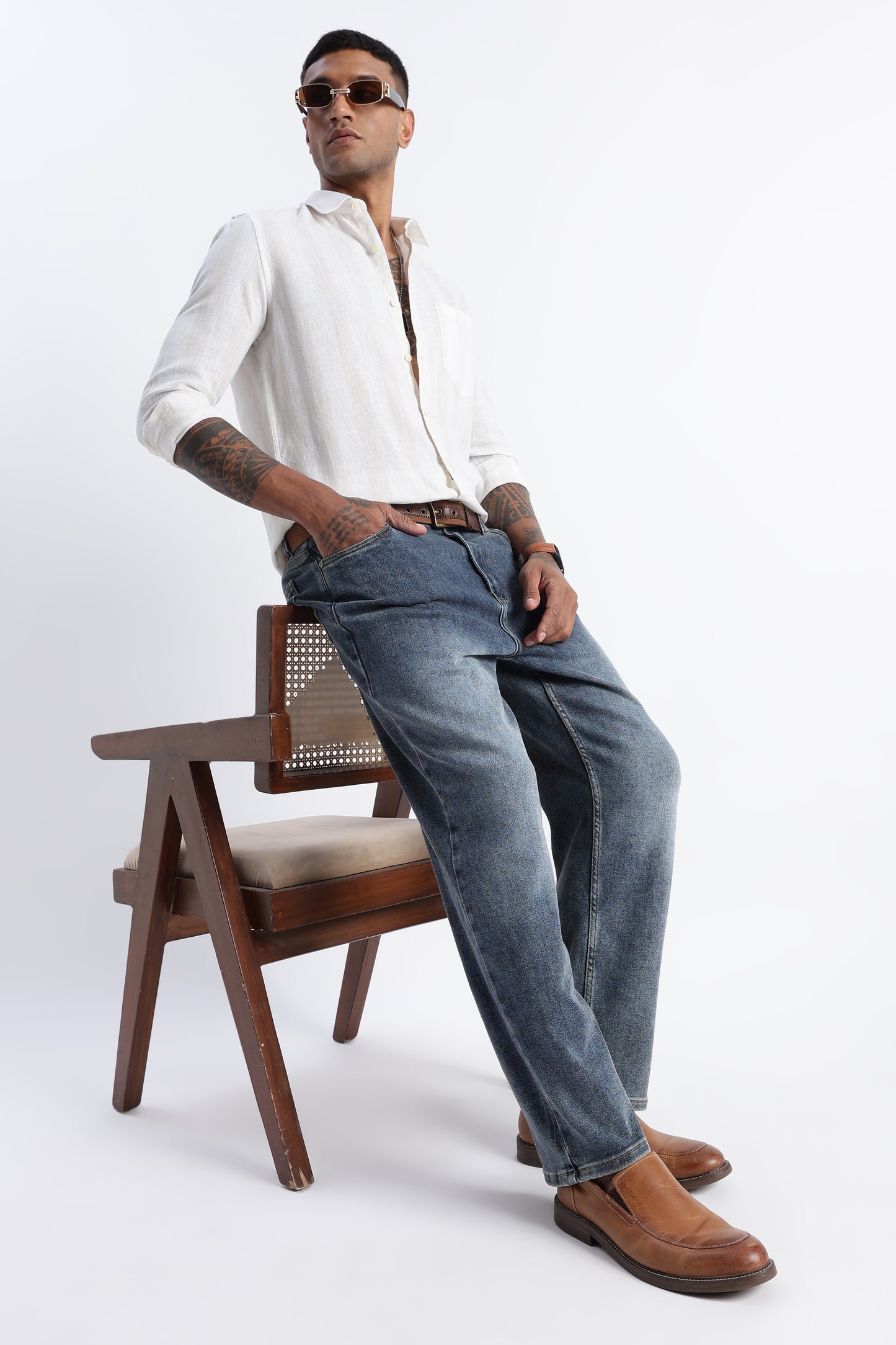 Classic Stripe Shirt Off White