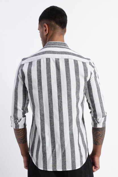 Classic Stripe Shirt Black White